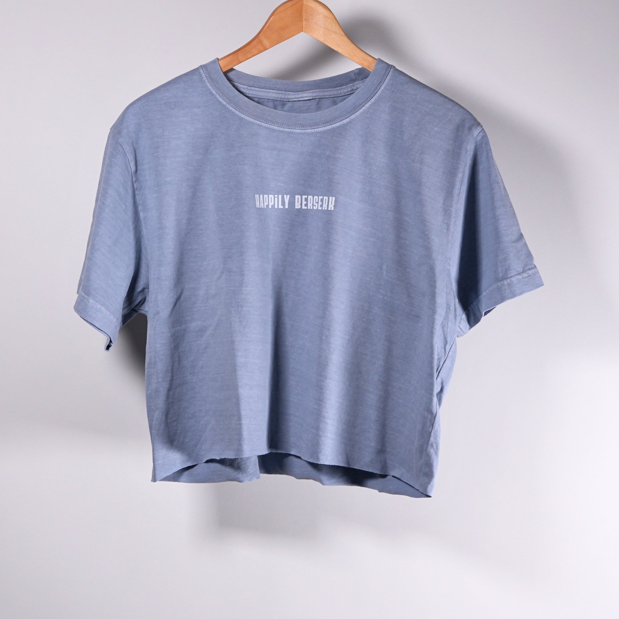 The Happily Berserk Raw-Edge Crop Tee